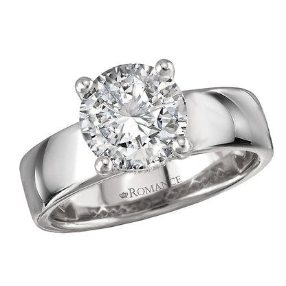Bold Band Semi-Mount Diamond Engagement Ring