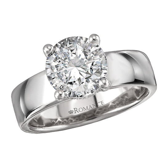 Bold Band Semi-Mount Diamond Engagement Ring