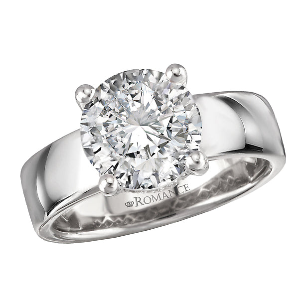 Bold Band Semi-Mount Diamond Engagement Ring