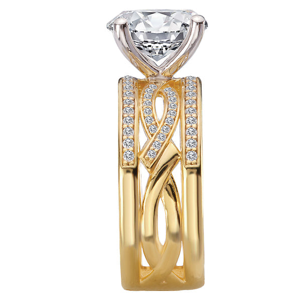 Infinity Band Semi-Mount Diamond Engagement Ring