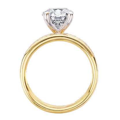 Infinity Band Semi-Mount Diamond Engagement Ring