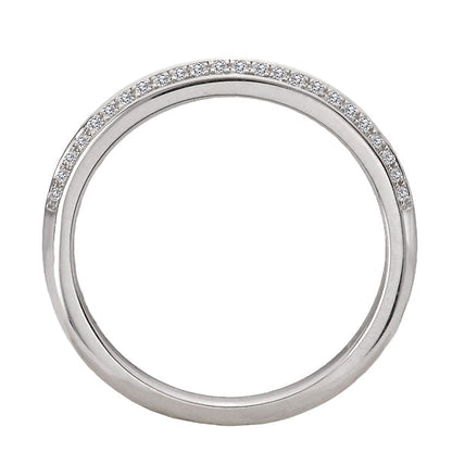 Straight Two Row Diamond Wedding Band