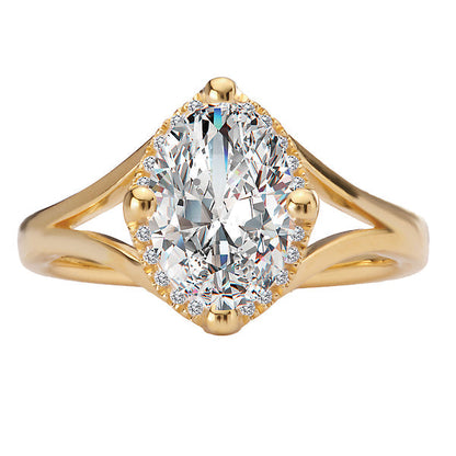 Semi-Mount Diamond Halo Engagement Ring