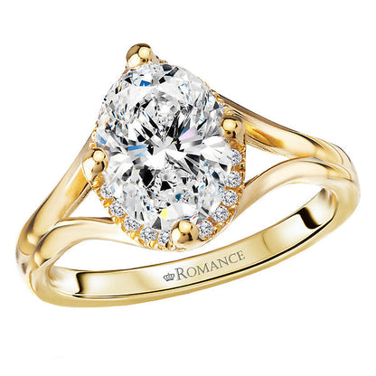 Semi-Mount Diamond Halo Engagement Ring