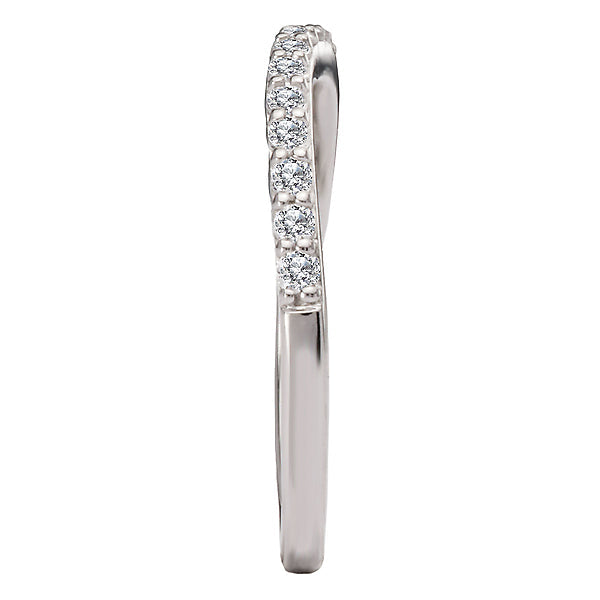 Curved Diamond Wedding Band