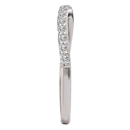 Curved Diamond Wedding Band