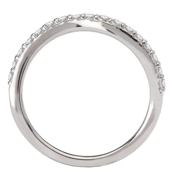 Curved Diamond Wedding Band