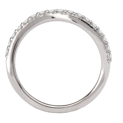 Curved Diamond Wedding Band