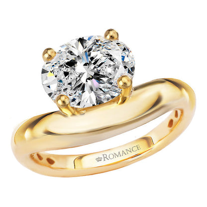 Solitaire Hidden Halo Diamond Engagement Ring