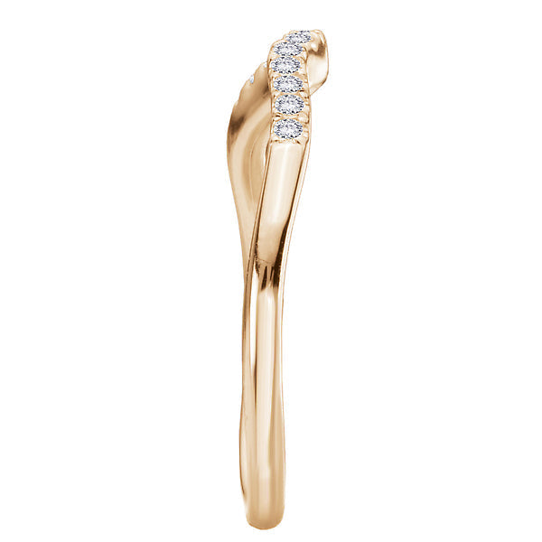 Curved Diamond Wedding Band