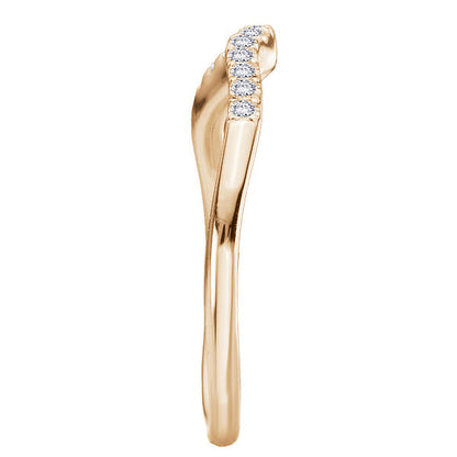 Curved Diamond Wedding Band