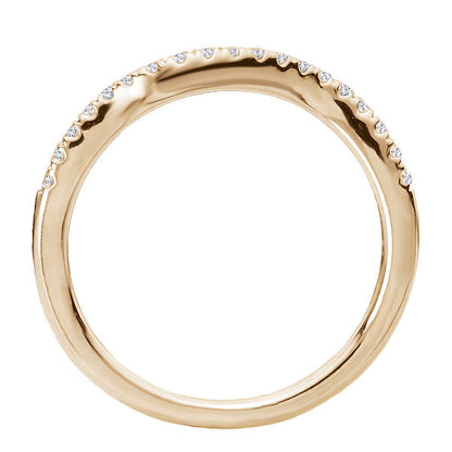 Curved Diamond Wedding Band