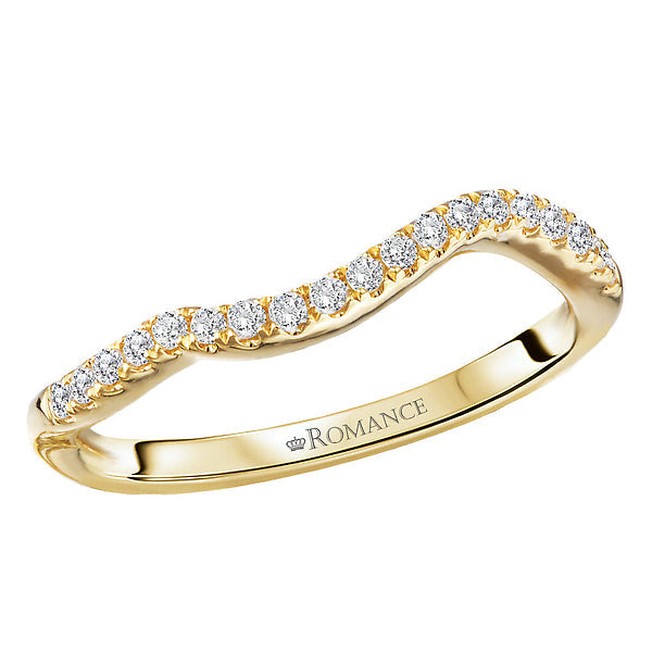 Curved Diamond Wedding Band
