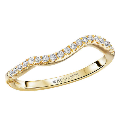 Curved Diamond Wedding Band