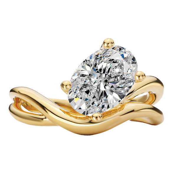 Hidden Halo Semi-Mount Diamond Engagement Ring