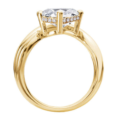 Hidden Halo Semi-Mount Diamond Engagement Ring
