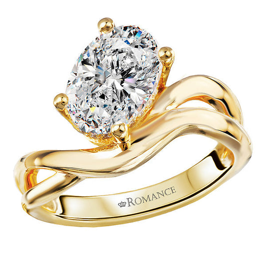 Hidden Halo Semi-Mount Diamond Engagement Ring