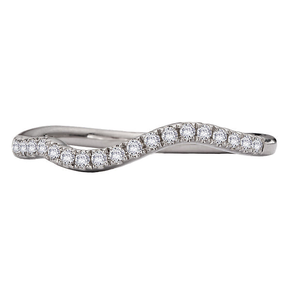 Curved Diamond Wedding Band