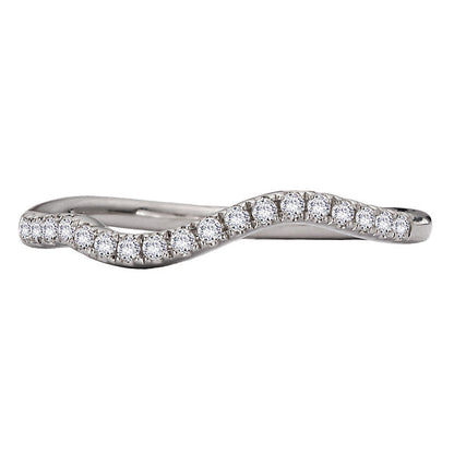 Curved Diamond Wedding Band