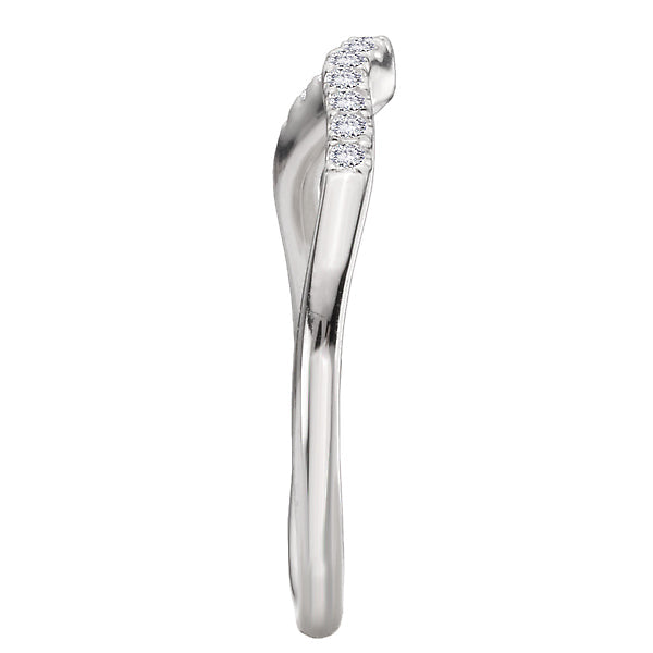 Curved Diamond Wedding Band