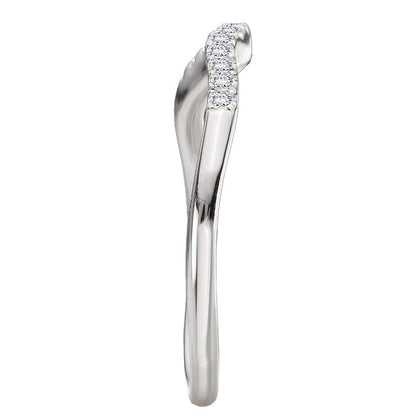 Curved Diamond Wedding Band