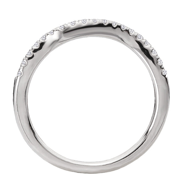 Curved Diamond Wedding Band