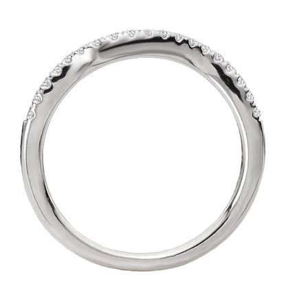 Curved Diamond Wedding Band