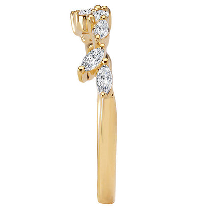 Marquise Diamond Front Wedding Band