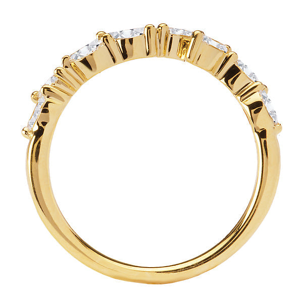 Marquise Diamond Front Wedding Band