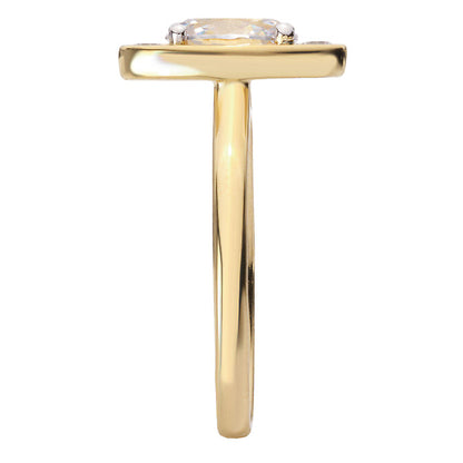 Moval-Shape, Oval Diamond Semi-Mount Engagement Ring