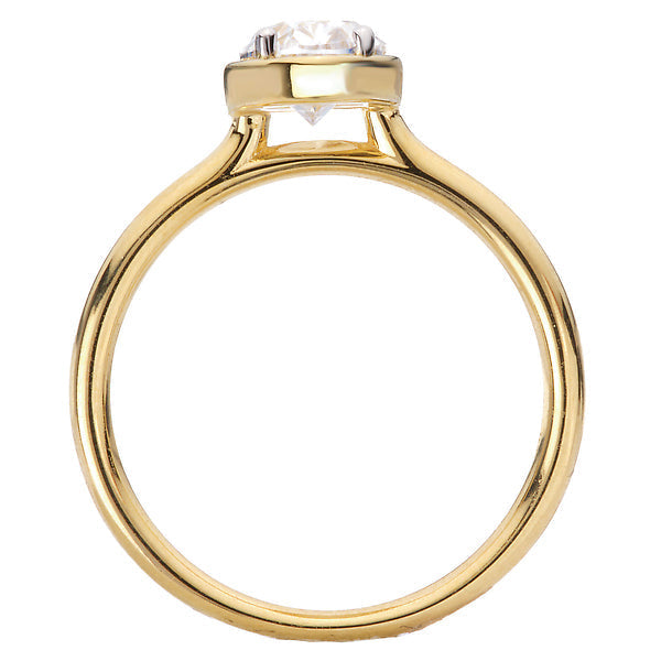 Moval-Shape, Oval Diamond Semi-Mount Engagement Ring