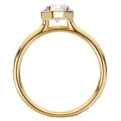 Moval-Shape, Oval Diamond Semi-Mount Engagement Ring