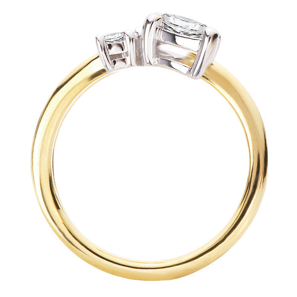 Half Split Shank Semi-Mount Diamond Engagement Ring