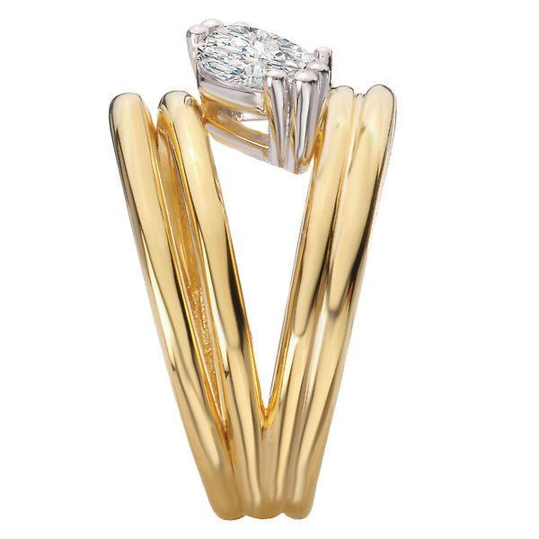 Double Split Shank Semi-Mount Diamond Engagement Ring