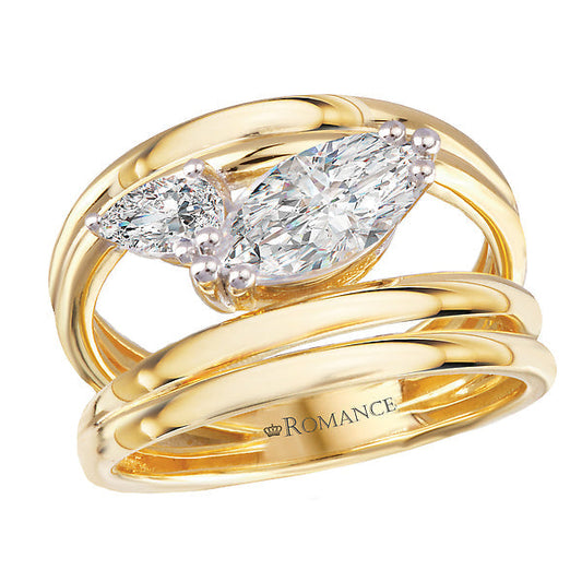 Double Split Shank Semi-Mount Diamond Engagement Ring