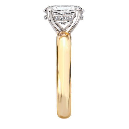 Hidden Halo Semi-Mount Diamond Engagement Ring