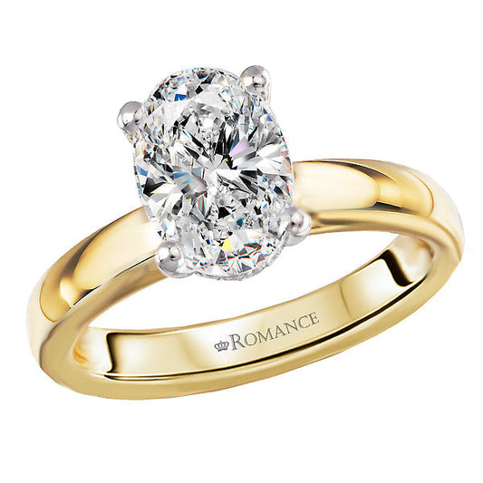 Hidden Halo Semi-Mount Diamond Engagement Ring