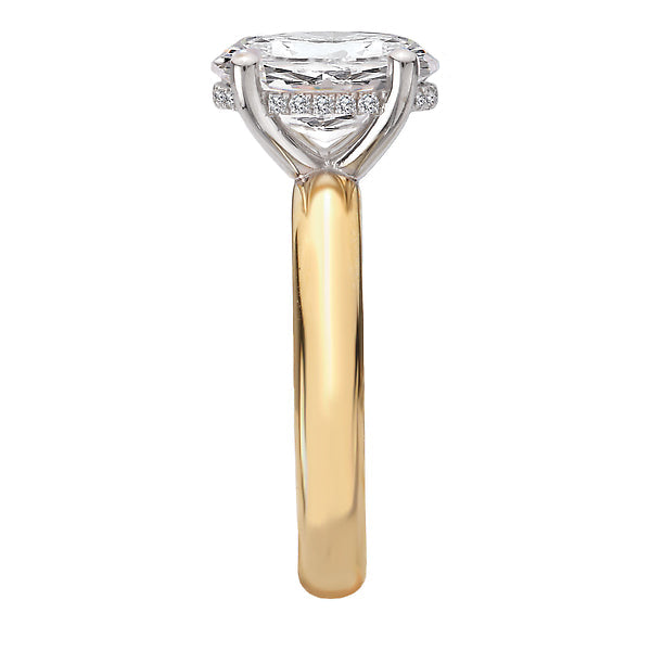 Hidden Halo Semi-Mount Diamond Engagement Ring