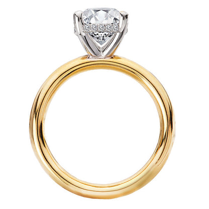 Hidden Halo Semi-Mount Diamond Engagement Ring