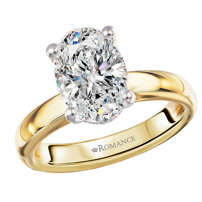 Hidden Halo Semi-Mount Diamond Engagement Ring