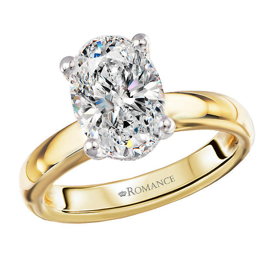 Hidden Halo Semi-Mount Diamond Engagement Ring