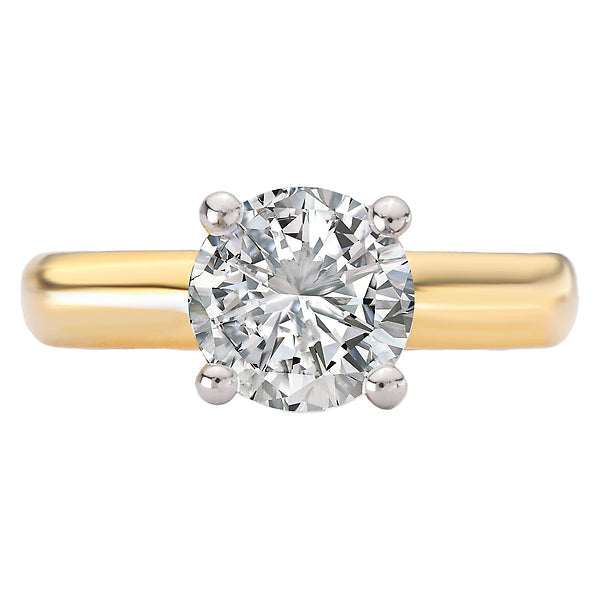 Hidden Halo Semi-Mount Diamond Engagement Ring