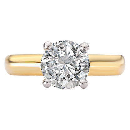 Hidden Halo Semi-Mount Diamond Engagement Ring