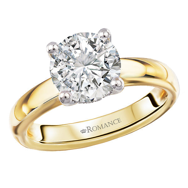 Hidden Halo Semi-Mount Diamond Engagement Ring