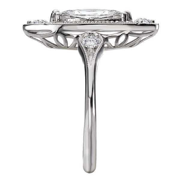 Vintage Styled Semi-Mount Engagement Ring