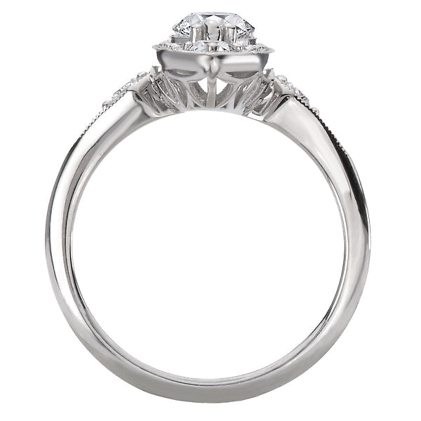 Vintage Styled Semi-Mount Engagement Ring