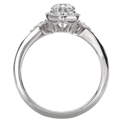 Vintage Styled Semi-Mount Engagement Ring