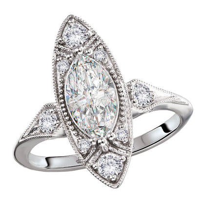 Vintage Styled Semi-Mount Engagement Ring