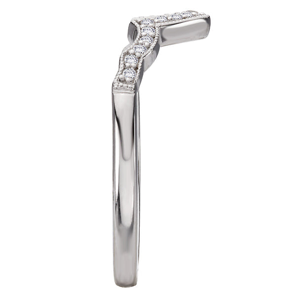 Diamond Curved Wedding Band
