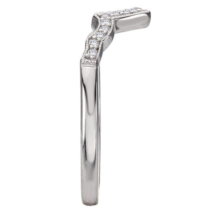 Diamond Curved Wedding Band